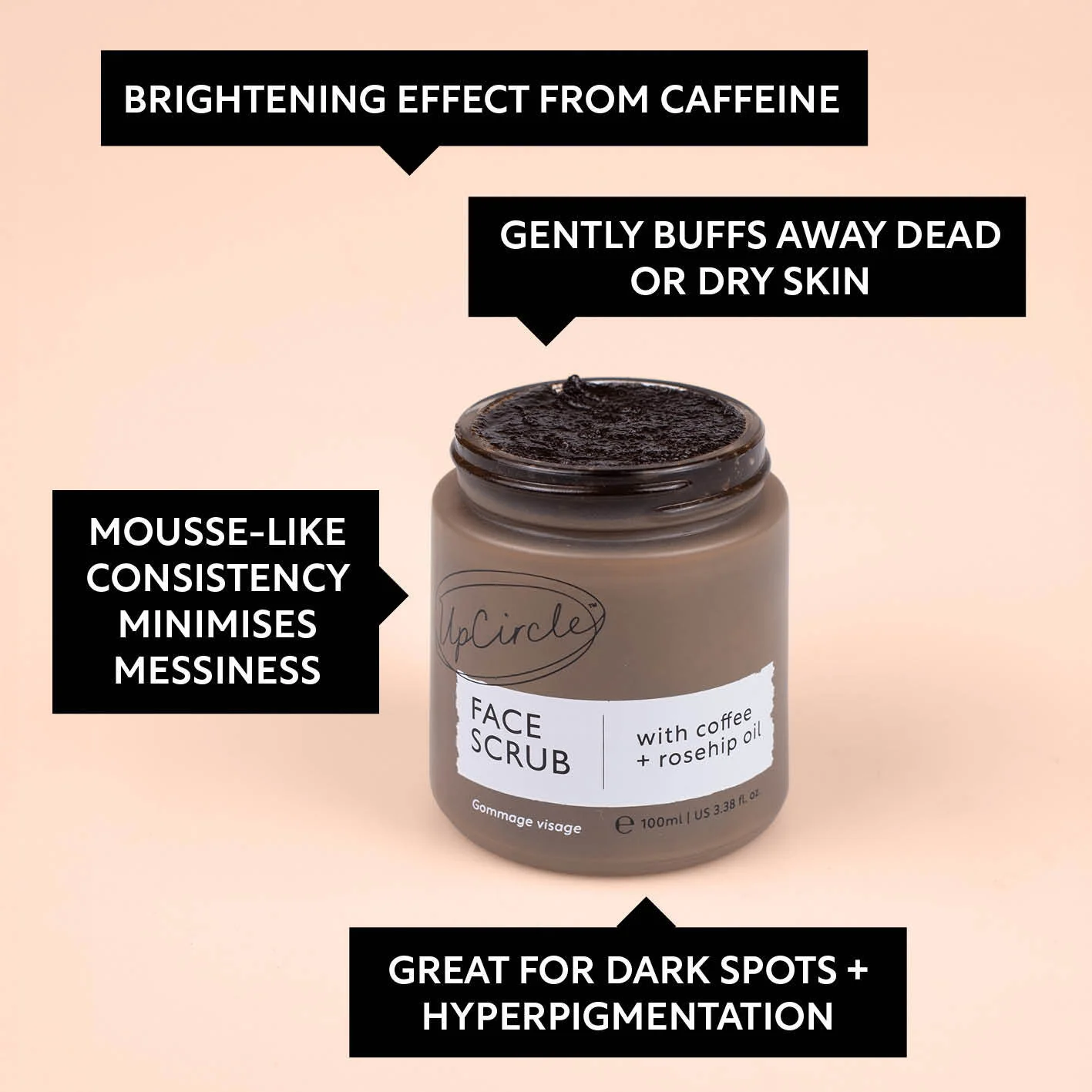 Face Scrub with Coffee + Rosehip Oil - Image 9