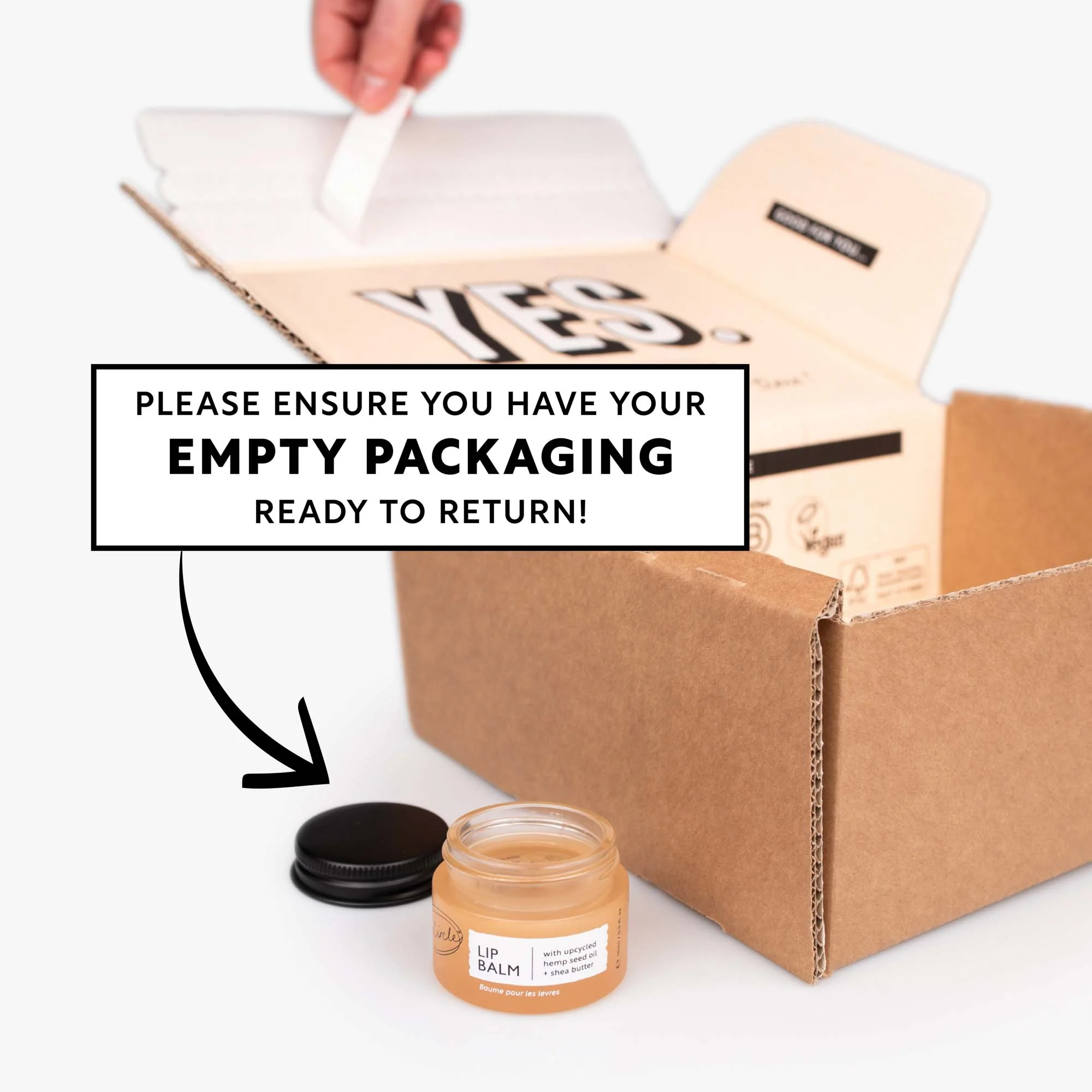 RETURN + REFILL Lip Balm with Hemp Seed Oil + Shea Butter - Image 2