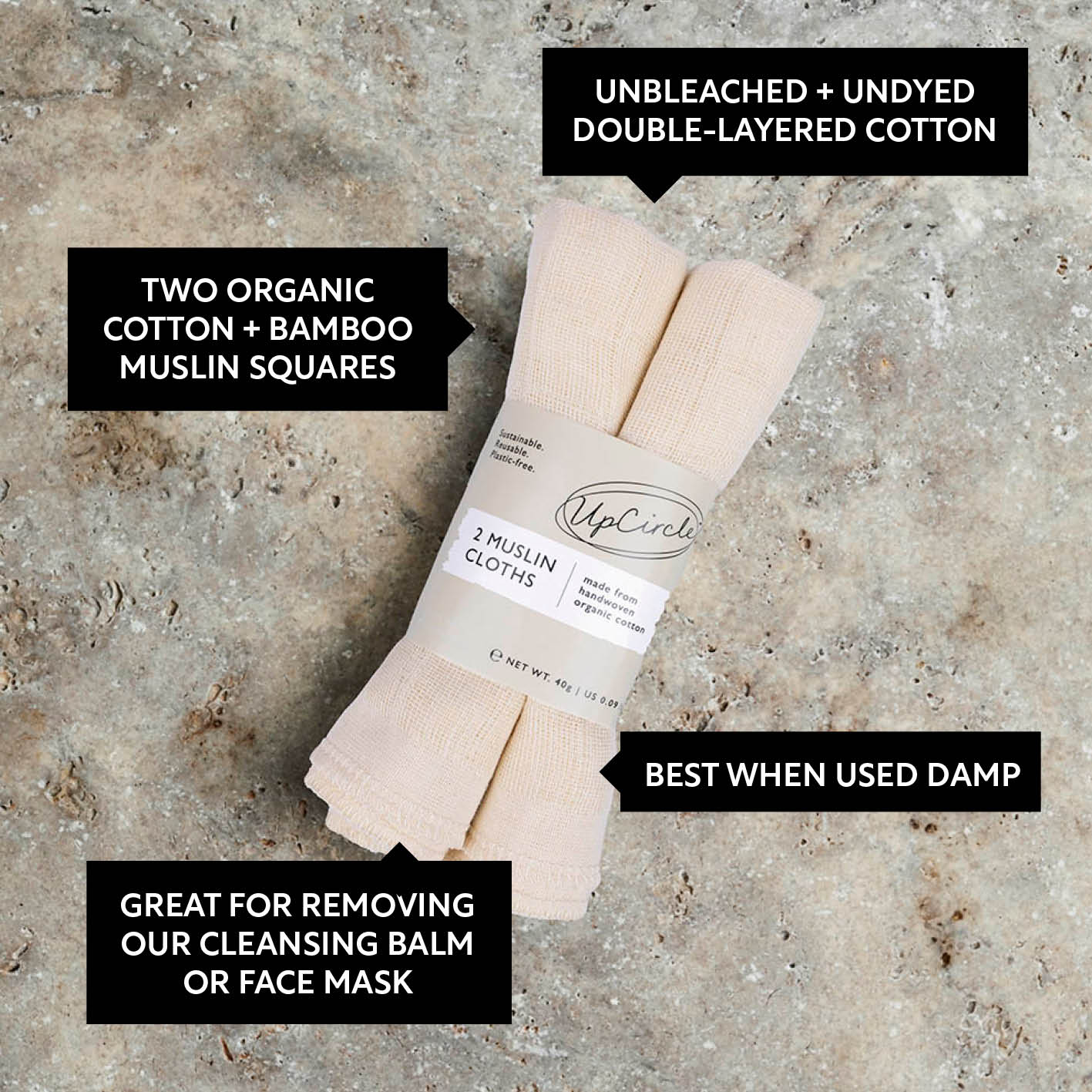 Organic Muslin Face Cloths - Image 4